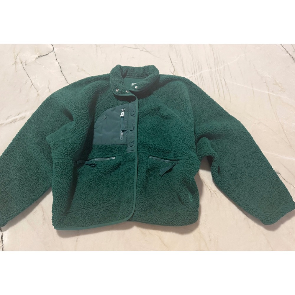 Free People Movement Hit The Slopes Fleece Jacket Forest Green Small